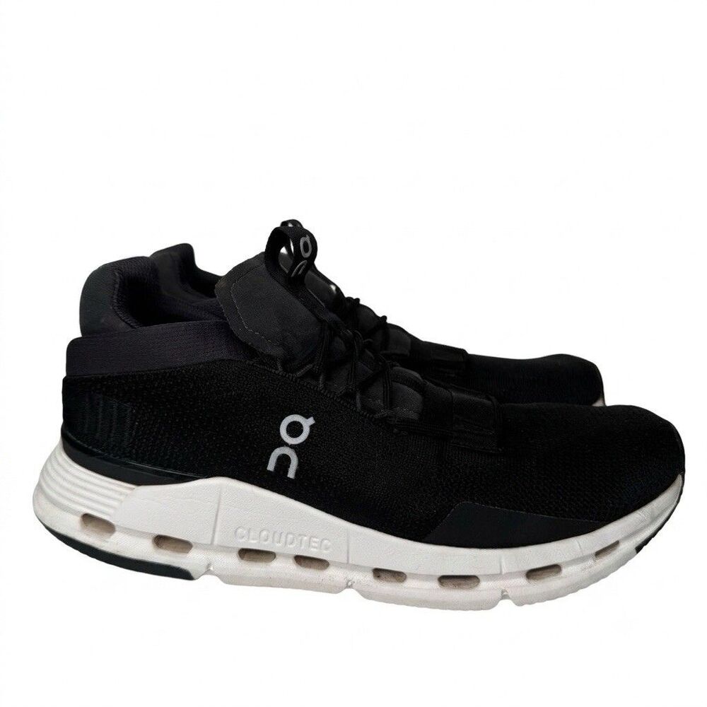 On Cloud CloudNova Shoes Womens 9.5 Black Running Athletic Gym Sneakers